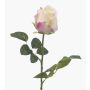 Konstgjord ros DIXLEN, vit-rosa, 70cm, Ø7cm
