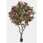 Konstväxt Ficus elastica THIM, konststam, röd-vit-grön, 295cm