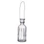 Glasflaska ANANKE med räfflor, handtag, klar, 19cm, Ø7,4cm