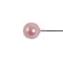 Dekorationsnålar KARISA i plastlåda, pärlhuvud, 144 stycken, rosa, Ø0,6cm