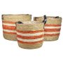 Planteringskorg ANJULICA, 3 st, orange-beige, 24-32cm, Ø28-36cm