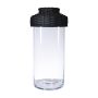 Glasvas JINTANA med rottinglock eller fot, klar-svart, 45cm, Ø18,5cm