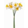 Konstgjord blomsterbukett med narcisser BROZIN, vit-gul, 40cm
