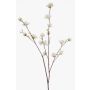 Dekorativ kvist av trollhassel ZAVNER med blommor, vit, 110cm