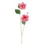 Dekorativ kvist av hibiskus SMOHLE, korall, 110cm