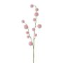 Konstgjord gren med ballong-euforbia YANIKA, frukter, rosa, 105cm