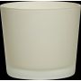 Glasöverkruka ALENA FROST, mat beige, 12,5cm, Ø14,5cm