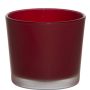 Maxi-te-ljusglas ALENA FROST, mat röd, 9cm, Ø10cm
