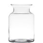 Ljuslykta i glas HANNA EARTH, klar, 20cm, Ø14cm