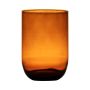 Glasvas för bordet MARISA, orange-brun-klar, 20cm, Ø14cm