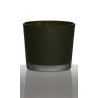 Stort te-ljusglas ALENA FROST, mörkgrönt mat, 9cm, Ø10cm
