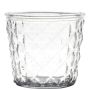 Votivglas IRYNA med rombmönster, klart, 10cm, Ø11cm