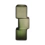 Enstaka blomvas RAELYN, glas, Tetris-look, grön, 37cm, Ø14,5cm