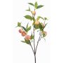 Konstgjord persikogren BLORIX med frukter, persikofärgad, 85cm