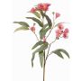 Konstgjord eukalyptusgren WANARA med blommor, rosa, 100cm, Ø2-6cm