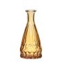 Flaskvas THIFFANY i glas, med räfflor, gul-transparent, 14,5cm, Ø7cm