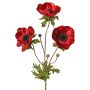 Sammet anemonkvist WINFAS, mörkröd, 75cm, Ø9-11cm