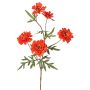 Dekorativ gren med krysantemum PRUDENCE, Eco Collection, röd-orange, 75cm, Ø5-6,5cm