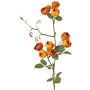 Konstgjord kålrosgren LORRAINE, Eco Collection, gul-orange, 60cm, Ø3cm