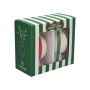 Rundad blomvas Bonbon AMIEL i keramik, 2 st, grön-röd-vit, 11,5cm, Ø6cm