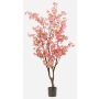 Konstgjord körsbärsblomstrande träd JANKFUN med blommor, konstgjord stam, rosa, 175cm