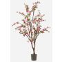 Konstgjord magnoliaträd JINKFUN med blommor, konstgjord stam, rosa, 170cm