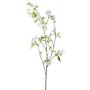 Konstgjord päronblomkvist SLOFEN med blommor, vit, 115cm