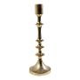 Ljusstake i aluminium AMBERLEY, guld, 30cm, Ø10cm