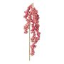 Konstgjord fläderkvist FAVLER, bär, rosa, 75cm