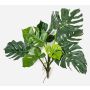 Konstgjord Philodendron Monstera Deliciosa CYDEN, rötter, stödpinne, grön, 75cm