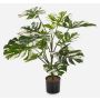 Konstgjord Philodendron Monstera Deliciosa Variegata LESATH, grön-vit, 85cm