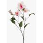 Dekorativ kvist av hibiskus TRUGEN med blommor, vit-cerise, 85cm