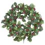 Dekorativ krans av ilex LENVI, bär, frostade, grön-röd, Ø25cm