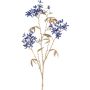 Dekorativ gren av flammträd KONEE med blommor, blå-guld, 80cm