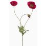 Dekorativ kvist med vallmo SCHUNRA, cerise, 75cm