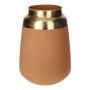 Blomvas i glas FLORINI, antikrosa-guld-mat, 24,2cm, Ø17cm