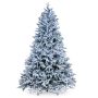 Plastgran ALASKA SPEED, snöklädd, kallvita LED-lampor, 210cm, Ø140cm