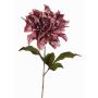 Sammet, konstgjord dahlia MINBU, mörklila, 60cm, Ø17cm