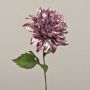 Sammet, konstgjord dahlia MINBU, mörklila, 60cm, Ø17cm