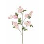 Konstgjord trichterblomma, gren IORDANIS, rosa-vit, 80cm, Ø3-5,5cm