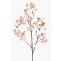 Konstgjord blomsterkvist NARIUS med blommor, rosa-vit, 80cm, Ø4-7cm