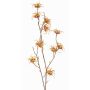 Konstgjord trollhasselkvist XYLA, blommor, orange-gul, 70cm, Ø6cm