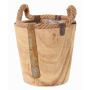 Träöverkruka DABIH med rep-handtag, brun, 19cm, Ø20cm
