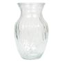 Glasvas CATLYN med spiralformade räfflor, klar, 20cm, Ø13cm