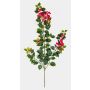 Dekorativ gren med tre blommor AVIOR, cerise, 80cm