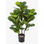 Konstgjord Ficus Lyrata GUDJA, konstgjorda stammar, grön, 90cm