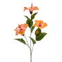 Konstgjord hibiskusgren AMADOU med blommor, orange, 80cm
