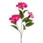 Konstgjord hibiskusgren AMADOU med blommor, cerise, 80cm
