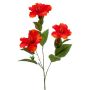Konstgjord hibiskusgren AMADOU med blommor, röd, 80cm