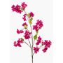 Dekorativ kvist med treblommig blomma MIKKI med blommor, cerise, 130cm